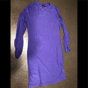 Fashion Bug Dresses - Purple dress with ruched sleeves Fashion Bug Dresses - Purple dress with ruched sleeves